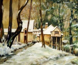 Voir le détail de cette oeuvre: Le Moulin Minette sous la neige .